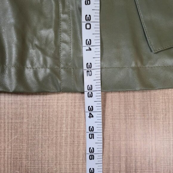 Last Kiss Double Button Rain Coat Size Small Green Belt Classic Preppy - Picture 7 of 9